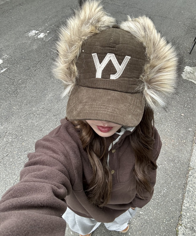 빈티지 하이넥 오버핏 후리스 브라운