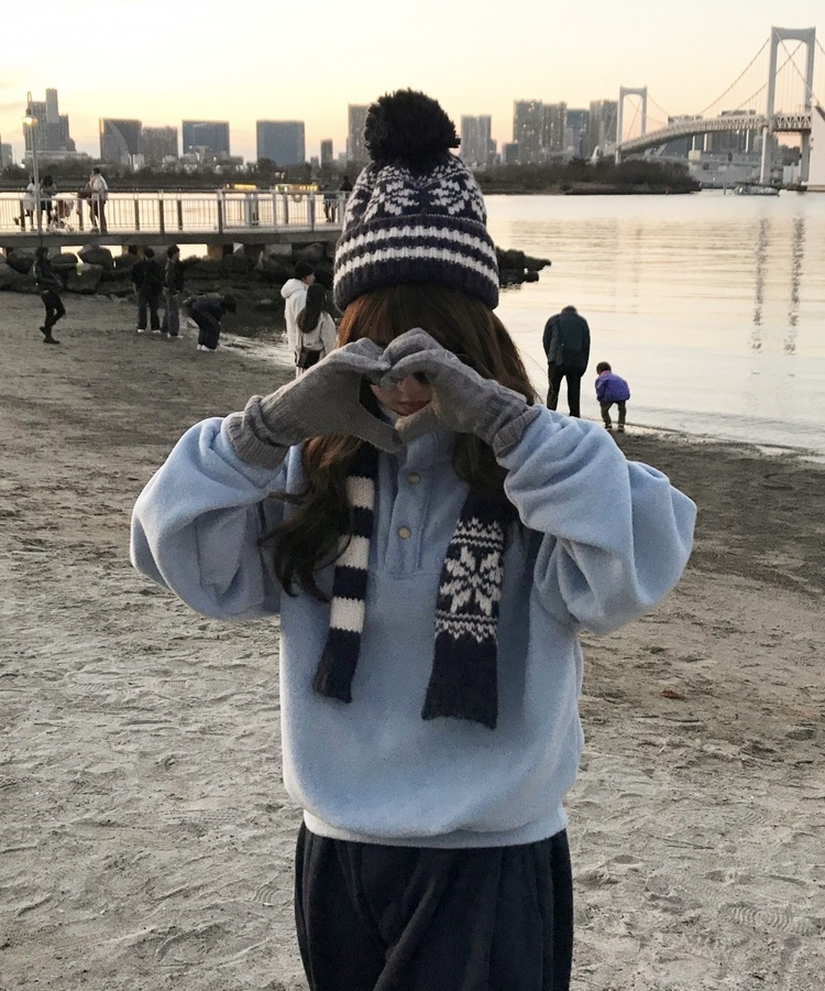 빈티지 하이넥 오버핏 후리스 소라