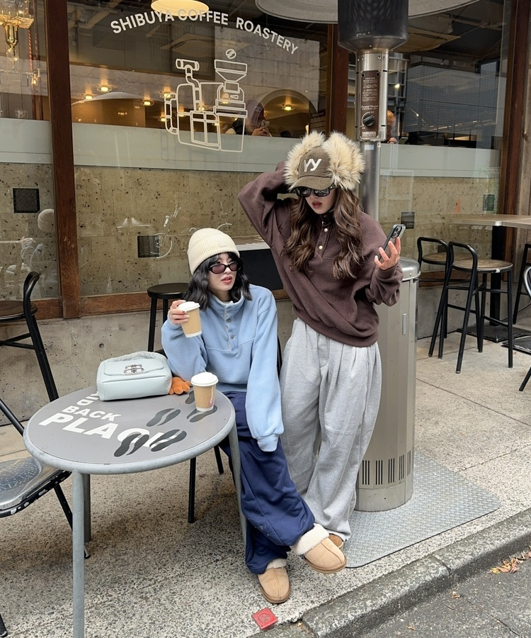 빈티지 하이넥 오버핏 후리스 소라