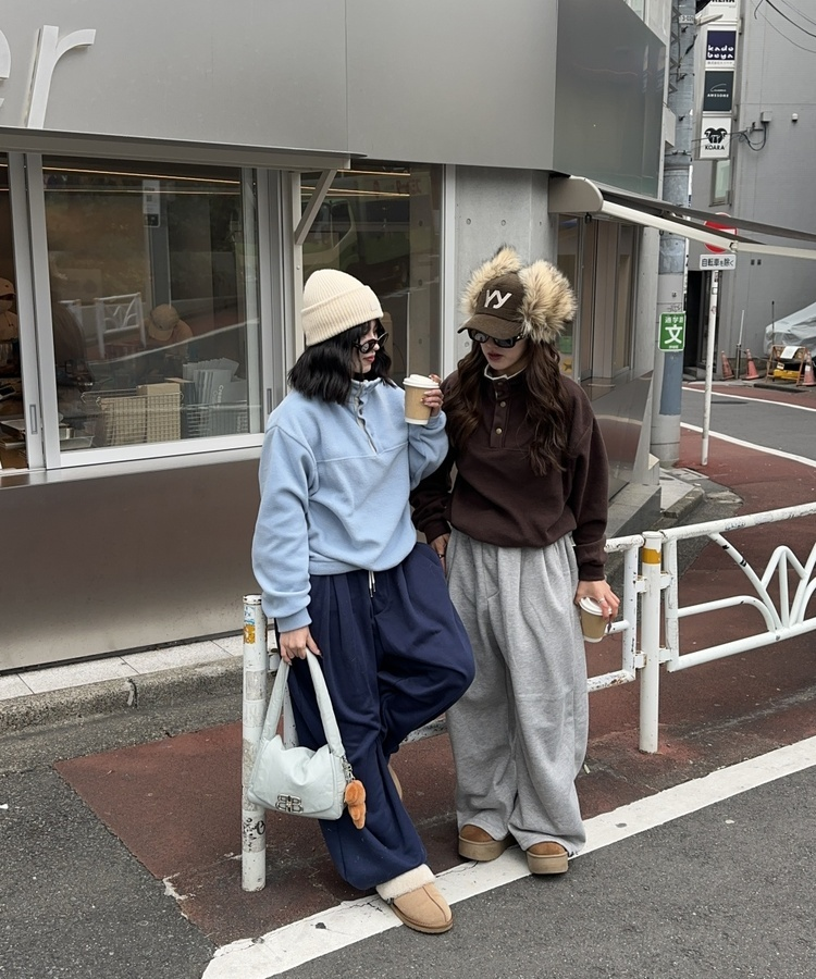 빈티지 하이넥 오버핏 후리스 소라