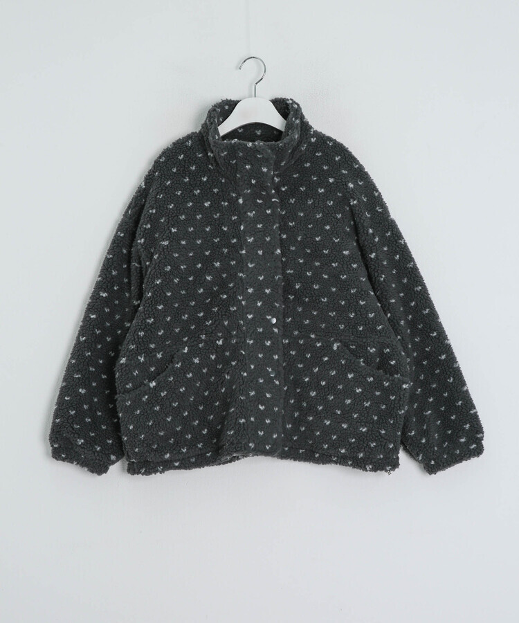 하트 뽀글이 누빔 점퍼