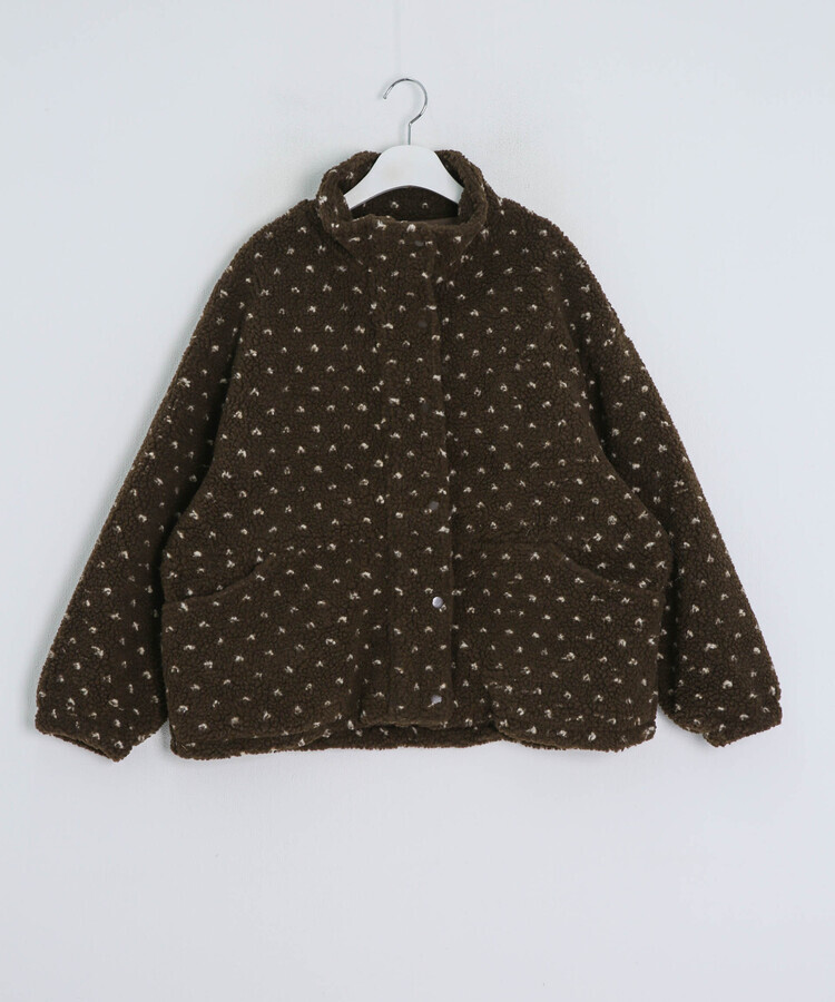 하트 뽀글이 누빔 점퍼