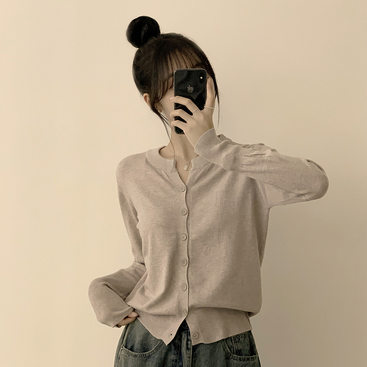 극강의 부드러움 래빗 라운드 겨울 긴팔 데일리 니트 가디건 베이지