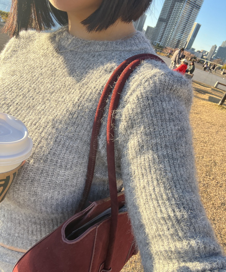 데일리 스웨이드 숄더 크로스백 버건디