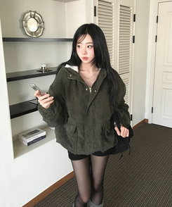 세루 포켓 복조리 스웨이드 가죽 미니 백팩 블랙