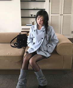 세루 포켓 복조리 스웨이드 가죽 미니 백팩 블랙