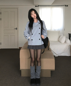 세루 포켓 복조리 스웨이드 가죽 미니 백팩 블랙