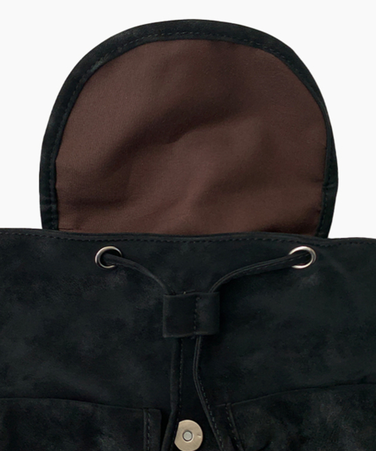 세루 포켓 복조리 스웨이드 가죽 미니 백팩