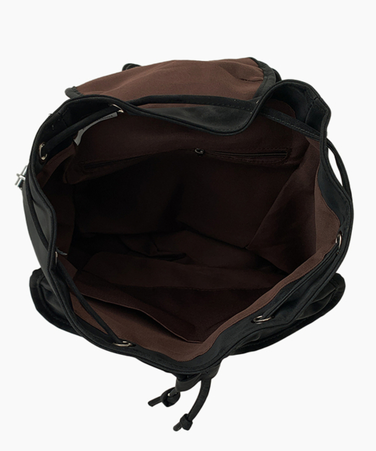 세루 포켓 복조리 스웨이드 가죽 미니 백팩