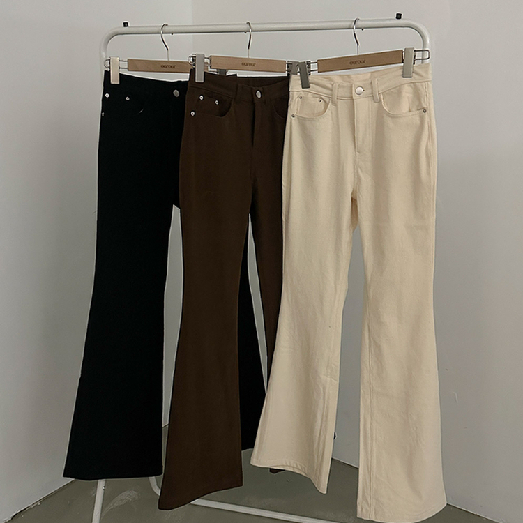 모카 코듀로이 골덴 부츠컷 스판 기모 팬츠