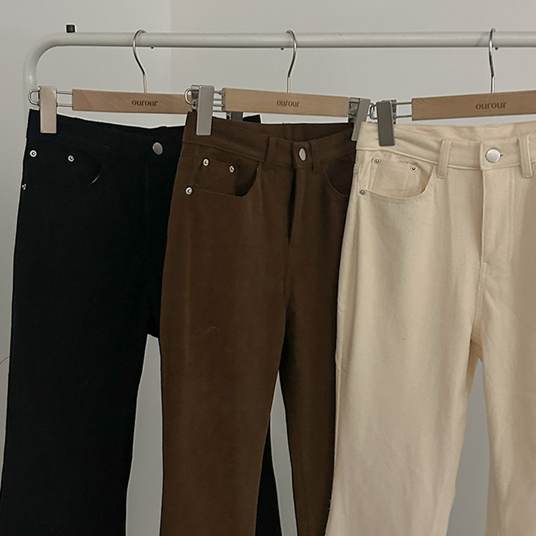 모카 코듀로이 골덴 부츠컷 스판 기모 팬츠