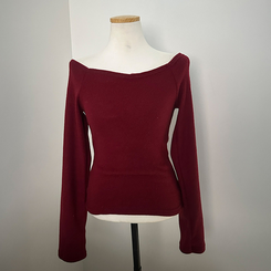 수아 포근 오프숄더 기모 티셔츠