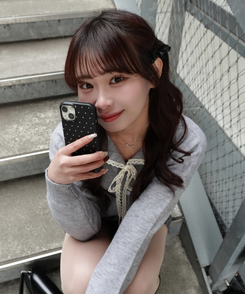 レースリボンカーディガン GRAY