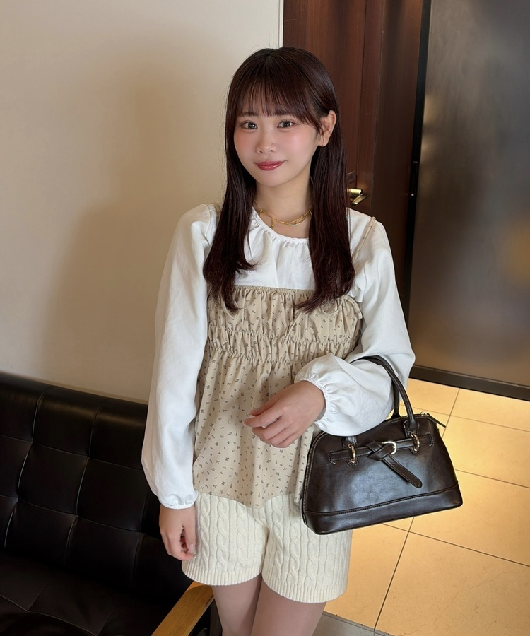 케이블 니트 쇼트팬츠 라이트 옐로우