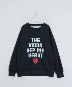 ハートプリントロゴトレーナー