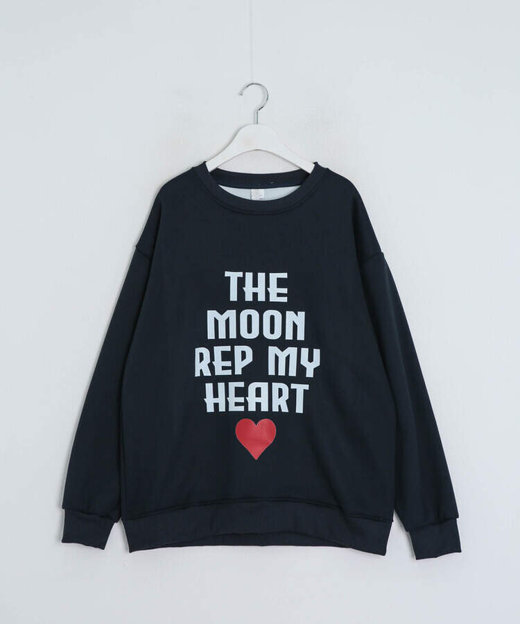 ハートプリントロゴトレーナー