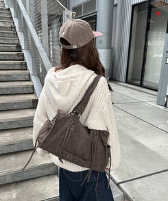 보부상 벨트 스트랩 백 커피