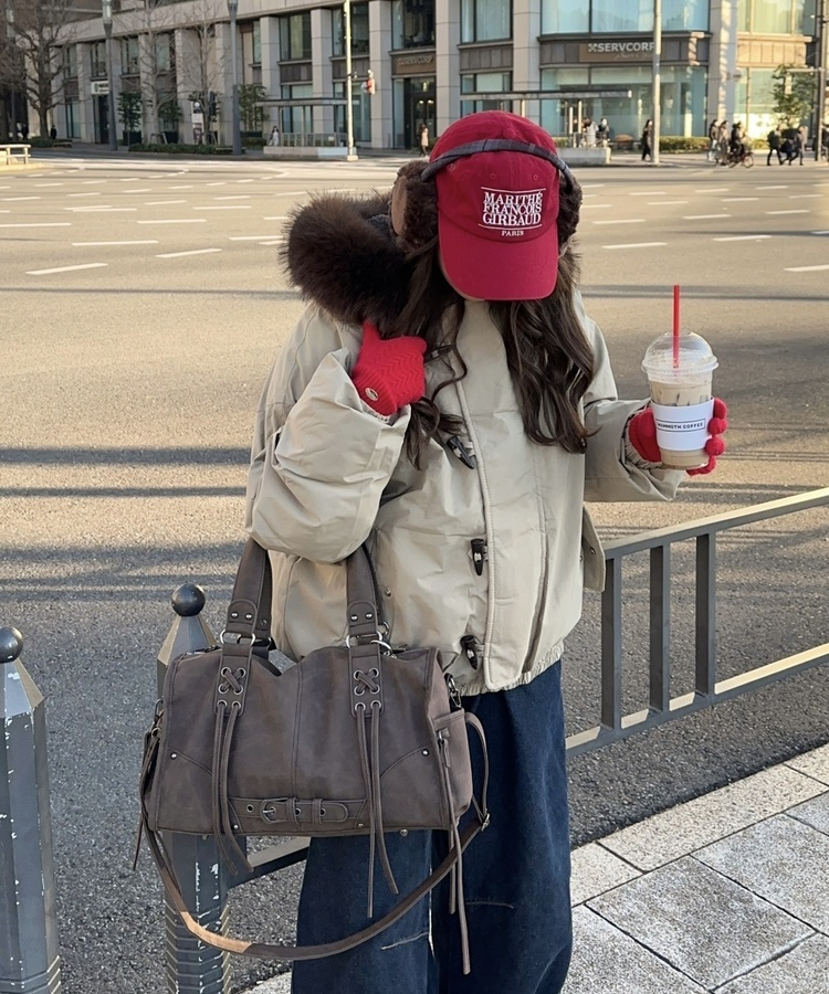 보부상 벨트 스트랩 백 커피