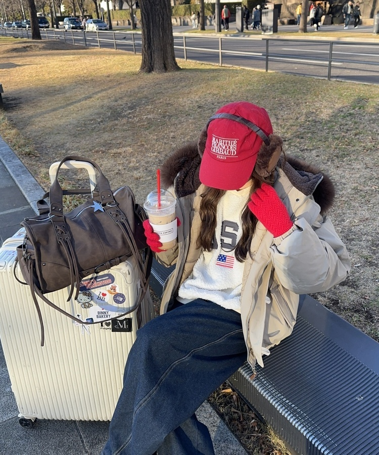 보부상 벨트 스트랩 백 커피