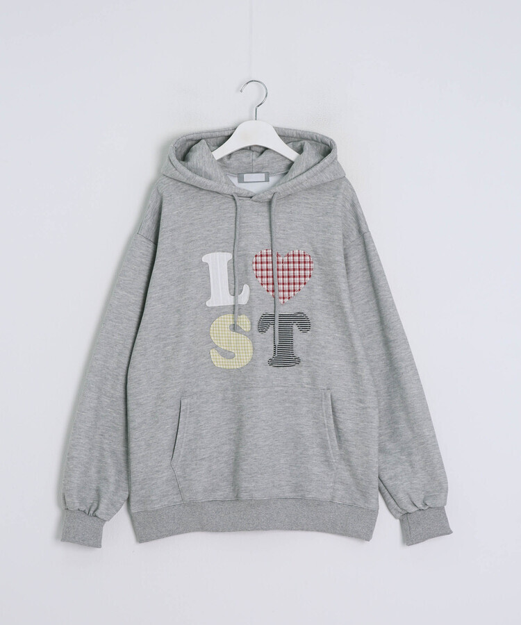 기모 자수 로스트 후드