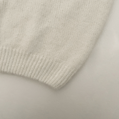 헨리넥 투웨이 원오프숄더 레더패치 오버핏 벌룬 레드 울니트 크리스마스룩