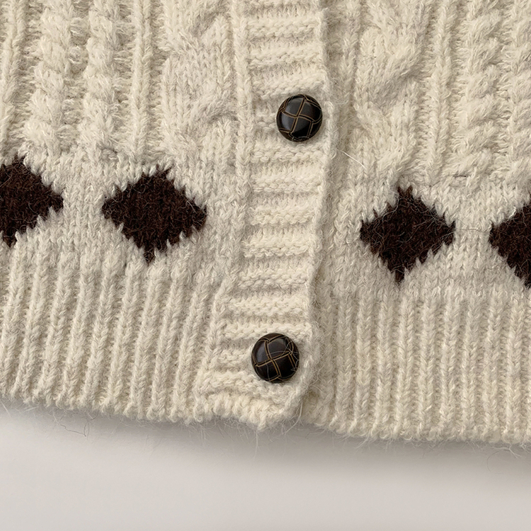 폭닥폭닥함의 정석 선샤인 라운드 겨울 도톰 긴팔 니트 가디건 오버핏 버튼 아우터 루즈핏 상의 3color