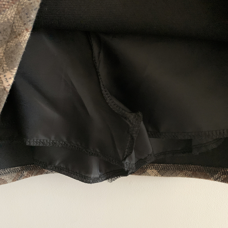 긱체크 겨울 속바지 h라인 미니 스커트치마