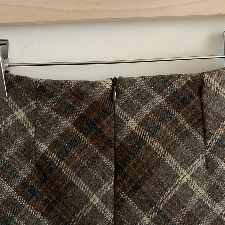 긱체크 겨울 속바지 h라인 미니 스커트치마