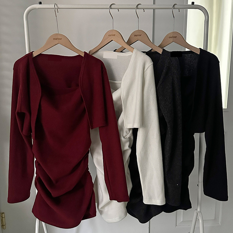 신디 포근 기모 나시 원피스 볼레로 가디건 투피스 세트