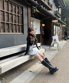 【SET】デイリーミニスカート＋ベルト WHITE