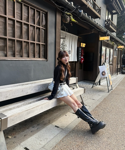 【SET】デイリーミニスカート＋ベルト WHITE