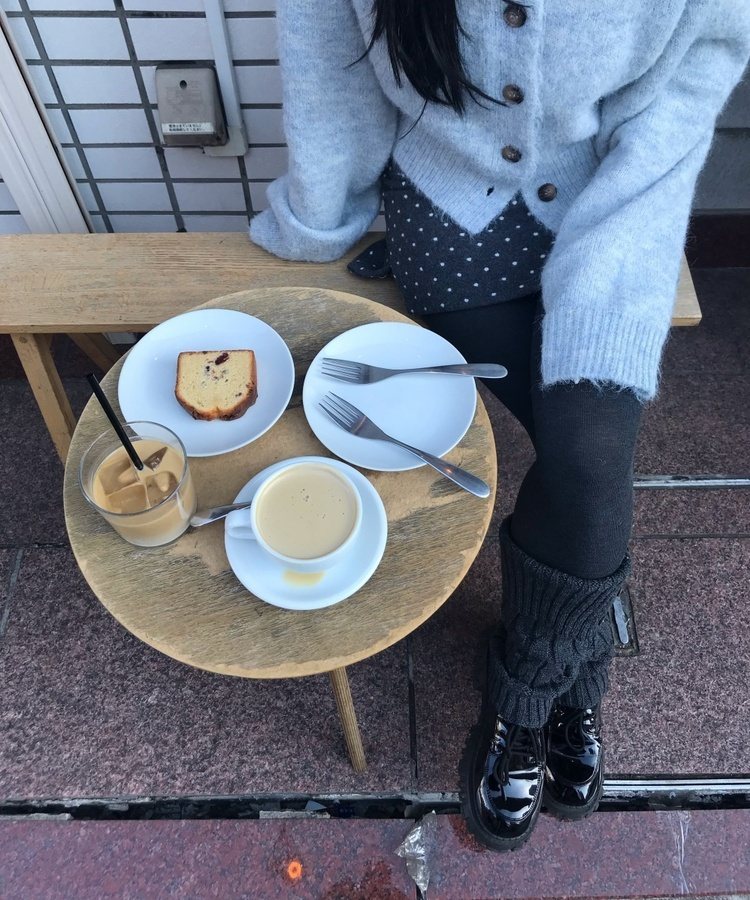 윈터 버튼 니트 레그워머 진그레이