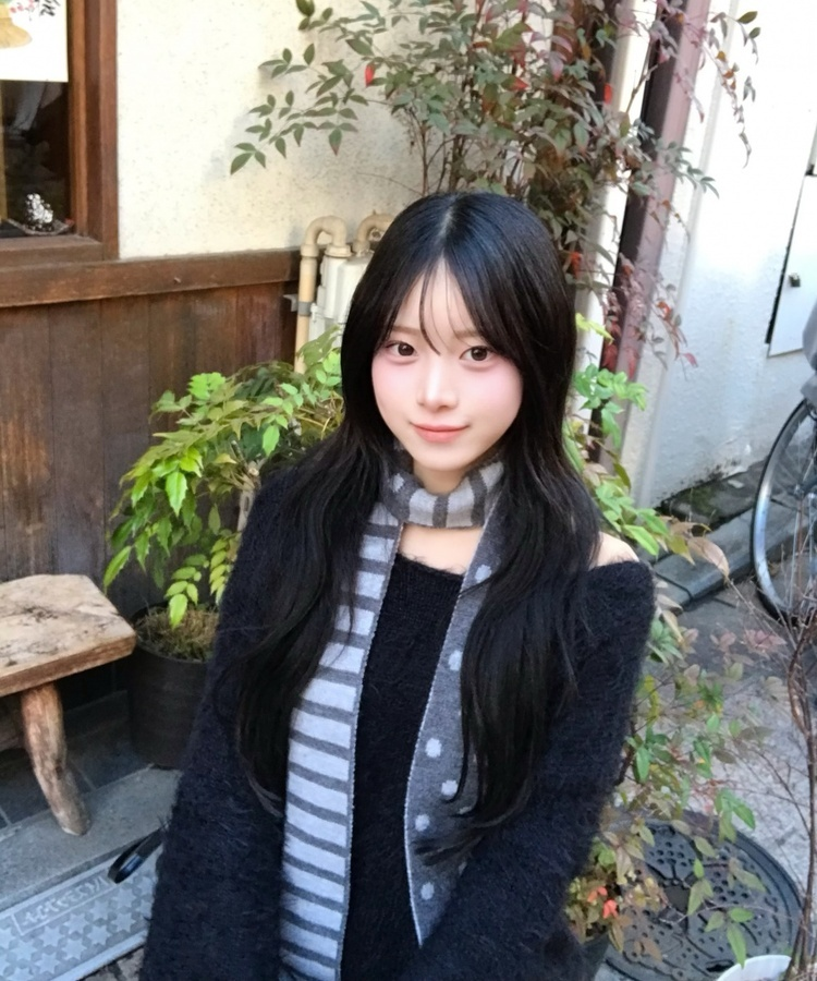 도트 타이 머플러 그레이