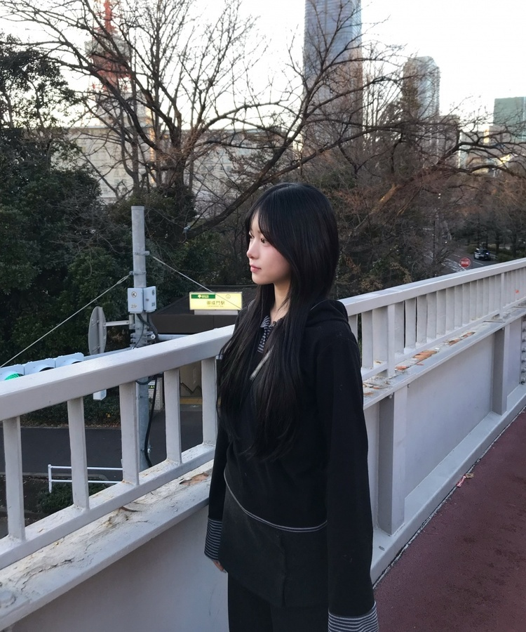 피치기모 단가라 후드 블랙