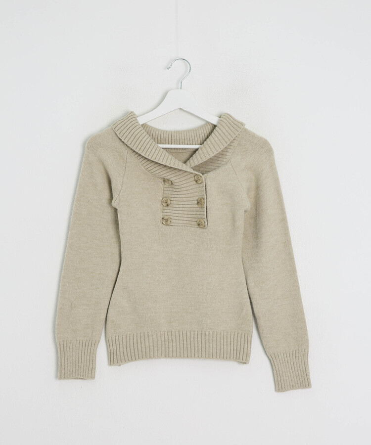 オフショルダーニットトップス