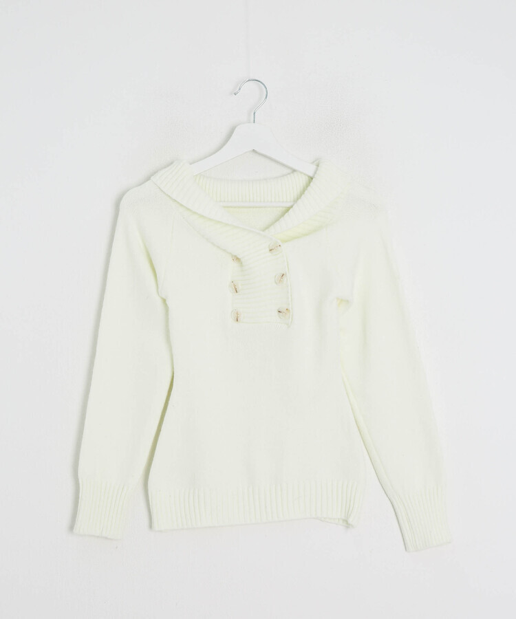 オフショルダーニットトップス