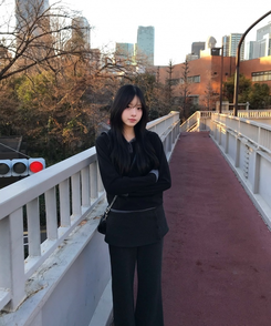 도톰 부츠컷 치마바지 팬츠 탈부착가능 먹색