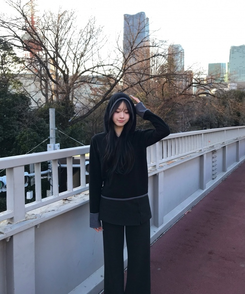 도톰 부츠컷 치마바지 팬츠 탈부착가능 먹색