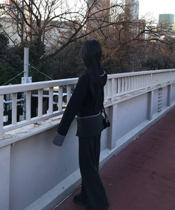 도톰 부츠컷 치마바지 팬츠 탈부착가능 먹색