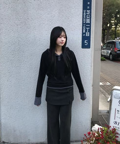 도톰 부츠컷 치마바지 팬츠 탈부착가능 먹색