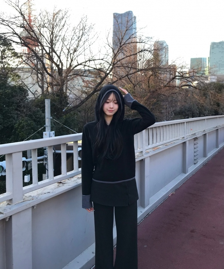 도톰 부츠컷 치마바지 팬츠 탈부착가능 먹색