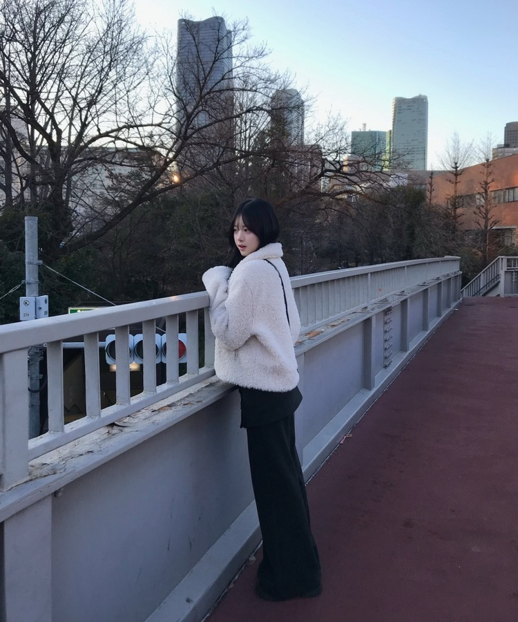 도톰 부츠컷 치마바지 팬츠 탈부착가능 먹색