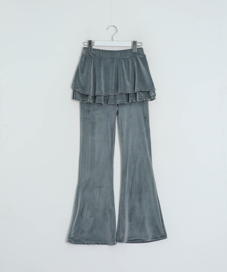 ベルベッドスカート付きパンツ