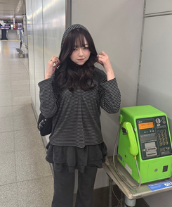 ベルベッドスカート付きパンツ BLACK