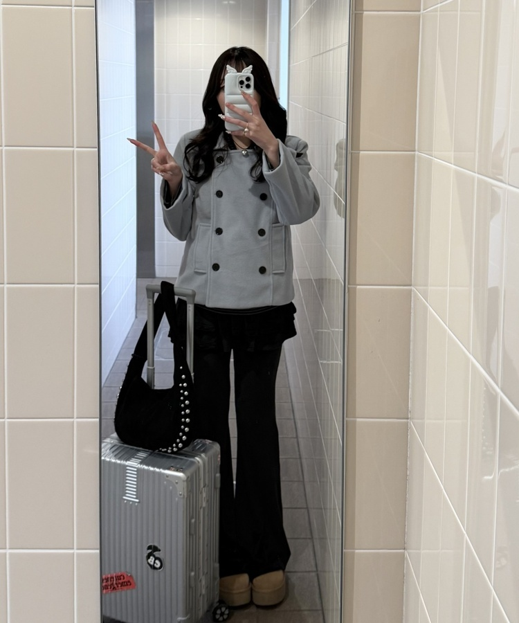 ベルベッドスカート付きパンツ BLACK