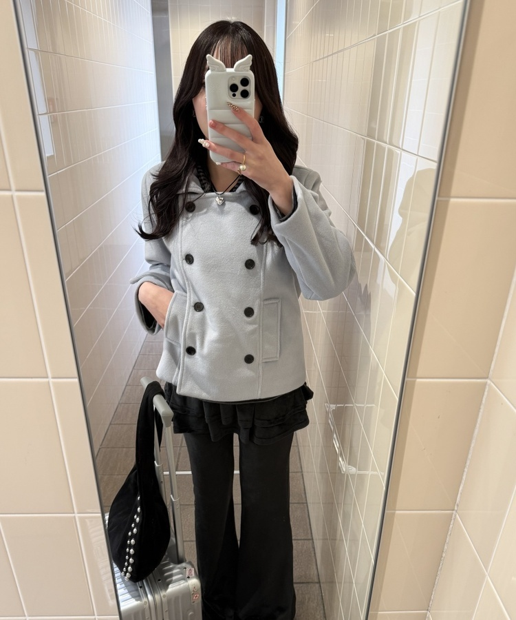 ベルベッドスカート付きパンツ BLACK