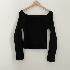 손등덮는 여리핏 오프숄더 겨울 기모 슬림핏 긴팔티셔츠 크리스마스룩 파티룩