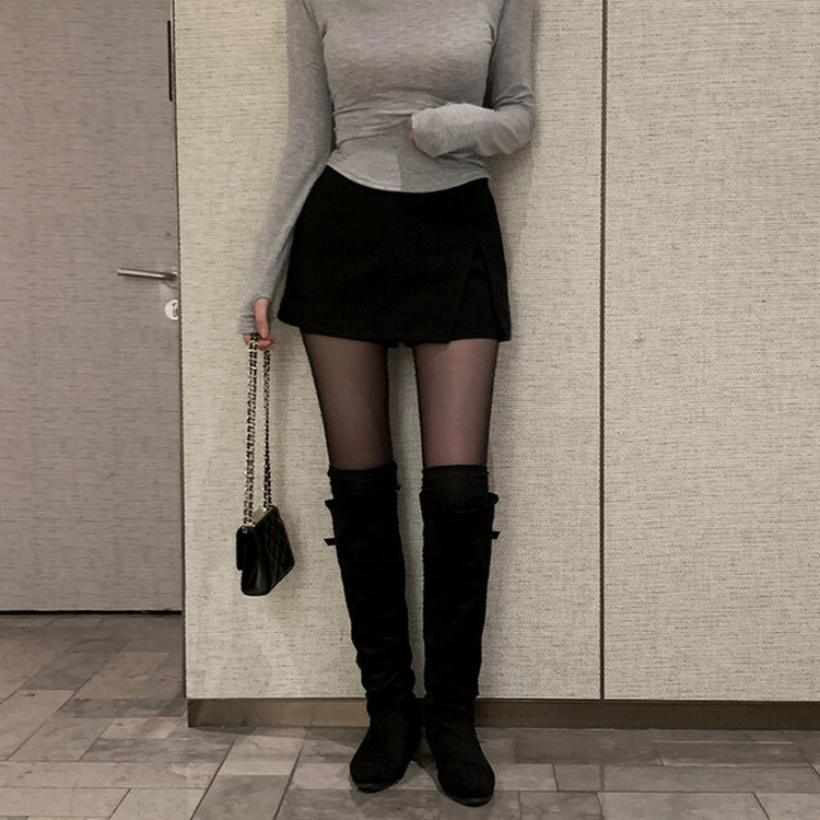 모직 슬릿 스커트 sk