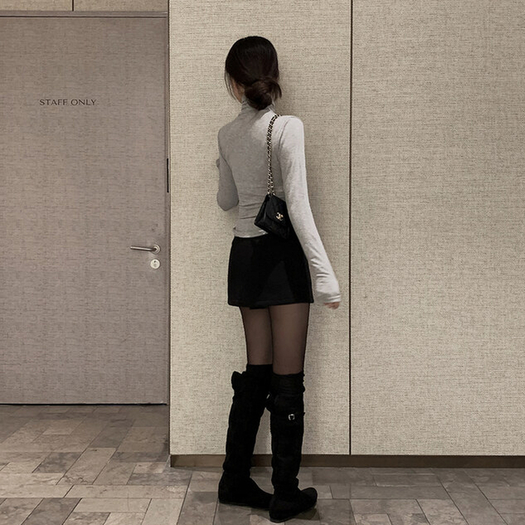 모직 슬릿 스커트 sk