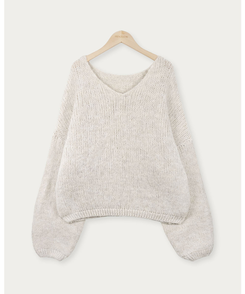ウールワンショルダーVネックニット(6color)